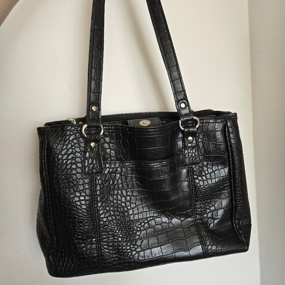 Faux Crocodile Shoulder Bag - Picture 3 of 8